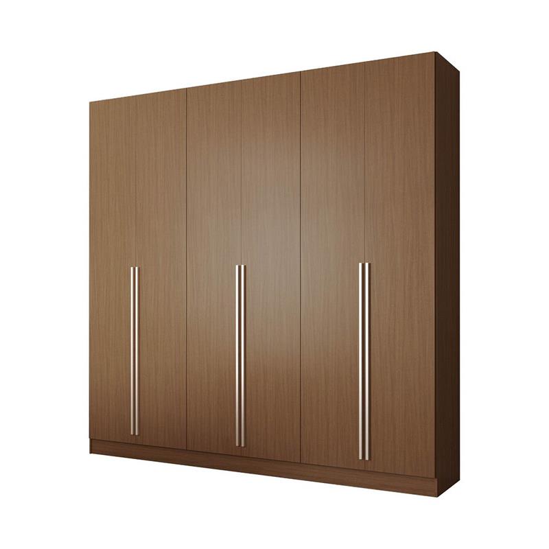 Bowery Hill Engineered Wood 4 Drawer Freestanding Armoire in Maple Brown