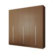 Bowery Hill Engineered Wood 4 Drawer Freestanding Armoire in Maple Brown