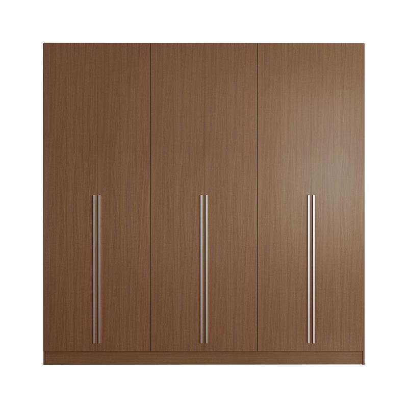 Bowery Hill Engineered Wood 4 Drawer Freestanding Armoire in Maple Brown