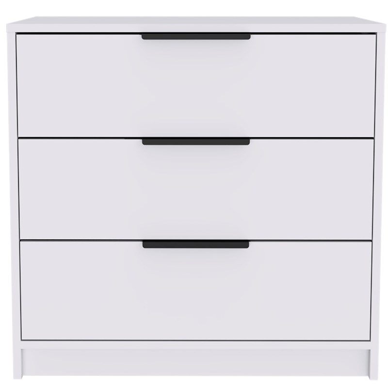 Bowery Hill 3 Drawer Dresser Engineered Wood Dressers in White