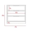Bowery Hill 3 Drawers Dresser Engineered Wood Dressers in Gray