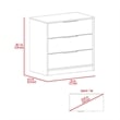 Bowery Hill 3 Drawers Dresser Engineered Wood Dressers in Gray
