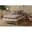 Bowery Hill Wood Solid Wood Pop Up Bed with White Frame-Mattress Not Included