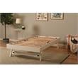 Bowery Hill Wood Solid Wood Pop Up Bed with White Frame-Mattress Not Included