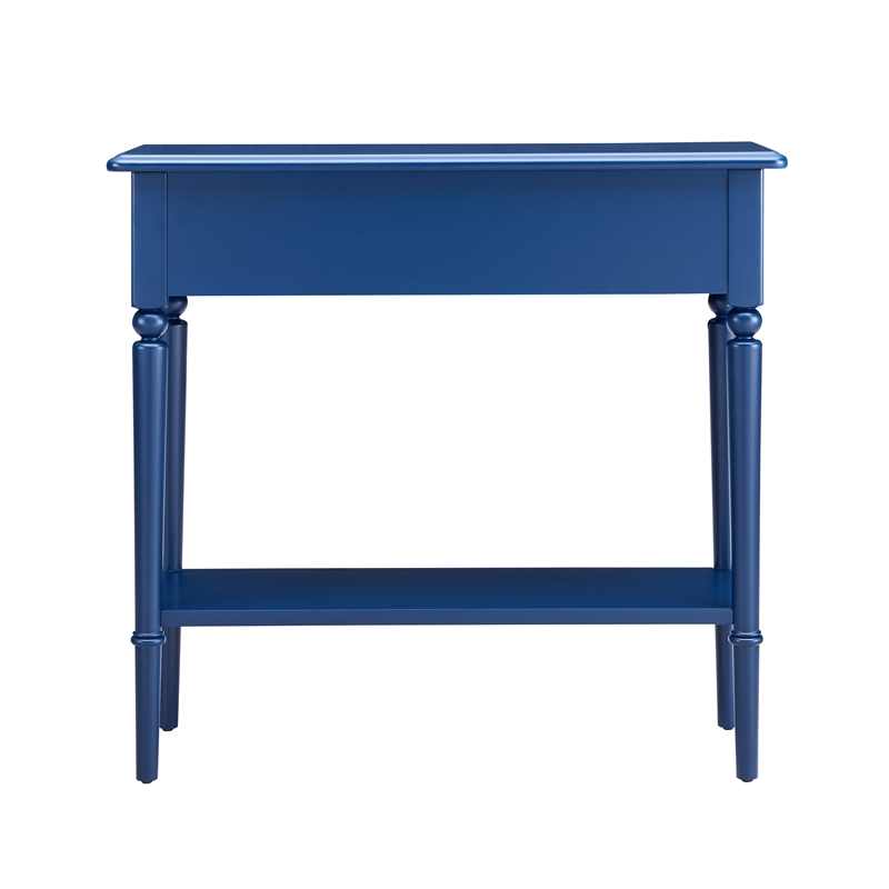 Bowery Hill Coastal Hall Console Wooden Table with Drawer Storage - Navy Blue