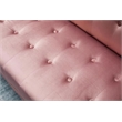 Bowery Hill Contemporary Velvet Convertible Sofa in Rose Finish