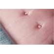 Bowery Hill Contemporary Velvet Convertible Sofa in Rose Finish