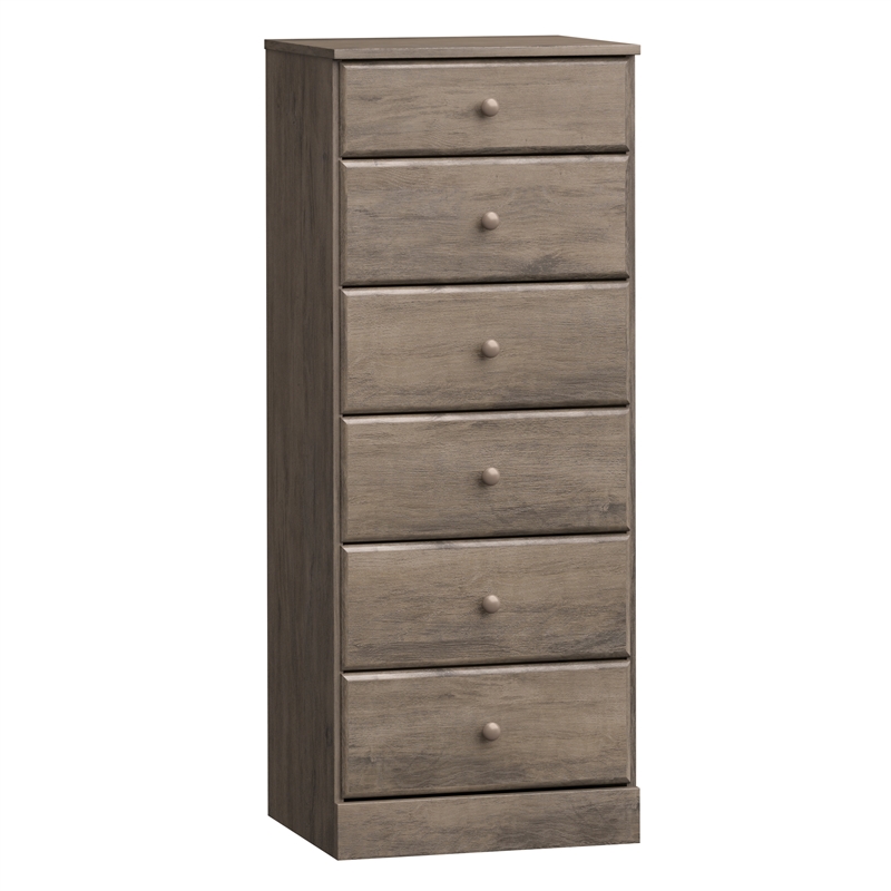 Bowery Hill Drifted Gray Engineered Wood 6-Drawer Tall Chest