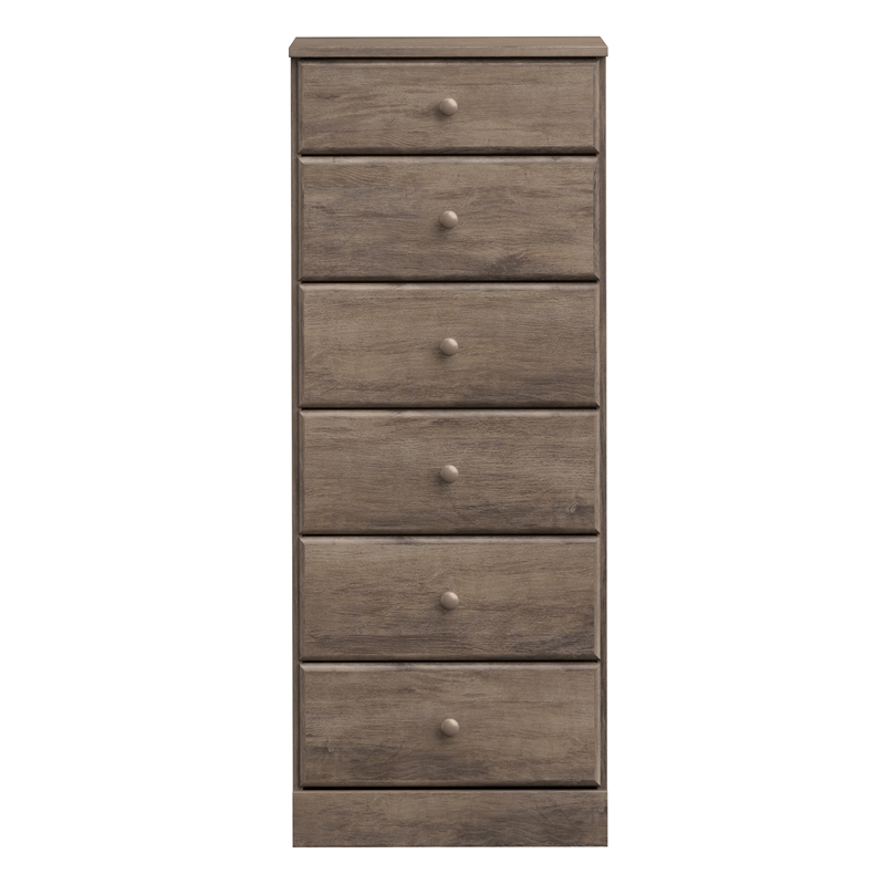 Bowery Hill Drifted Gray Engineered Wood 6-Drawer Tall Chest