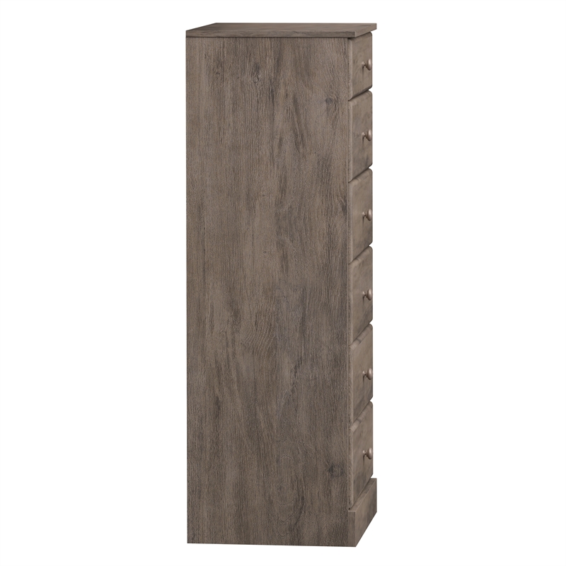 Bowery Hill Drifted Gray Engineered Wood 6-Drawer Tall Chest
