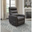 Bowery Hill Polyester/PU Manual Swivel Glider Recliner in Haze Brown