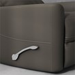 Bowery Hill Polyester/PU Manual Swivel Glider Recliner in Haze Brown