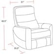 Bowery Hill Polyester/PU Manual Swivel Glider Recliner in Haze Brown