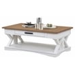 Bowery Hill Traditional Wood Cocktail Table in White with Storage Drawer