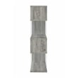 Bowery Hill Zigzag Geometric 4-Shelf Contemporary Wood Bookcase in Gray