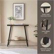 Bowery Hill Contemporary Multi-Functional Console Table in Gray