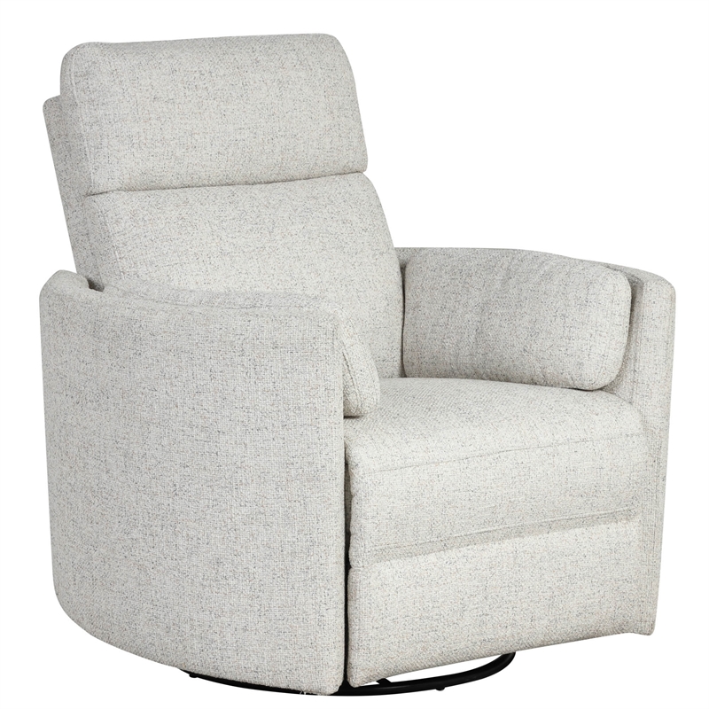 Bowery Hill Fabric Power Swivel Glider Recliner in NaturalQuartz Finish