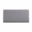 Bowery Hill Rectangle Storage Ottoman Natural Wood Trim in Grey Faux Leather