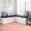 Bowery Hill 5 Piece Polyester Cushion/Pillow Set for Nook in Black