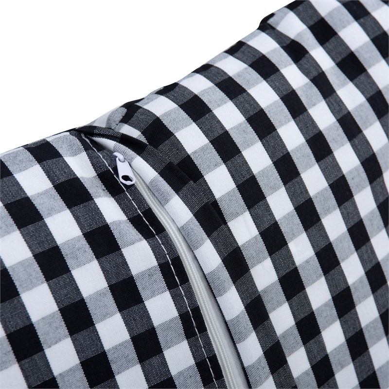 Bowery Hill 5 Piece Polyester Cushion/Pillow Set for Nook in Black