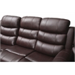 Bowery Hill Modern LED Faux Leather Reclining Sectional in Brown