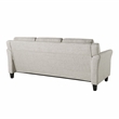 Bowery Hill Transitional Stationary Sofa in Beige Fabric Upholstery