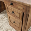 Bowery Hill Engineered Wood Office Executive Desk in Vintage Oak