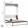 Bowery Hill Contemporary Queen Dual-mount Murphy Wall Bed in White
