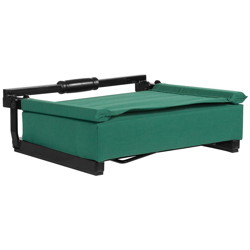 Bowery Hill Grandstand Comfort Seat in Aluminum Frame in Hunter Green