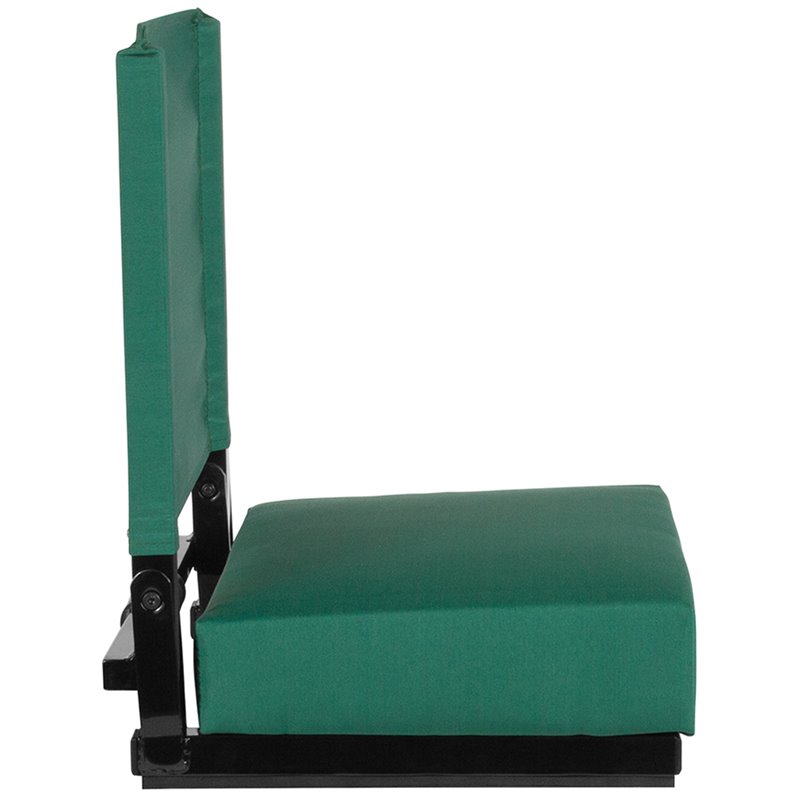 Bowery Hill Grandstand Comfort Seat in Aluminum Frame in Hunter Green