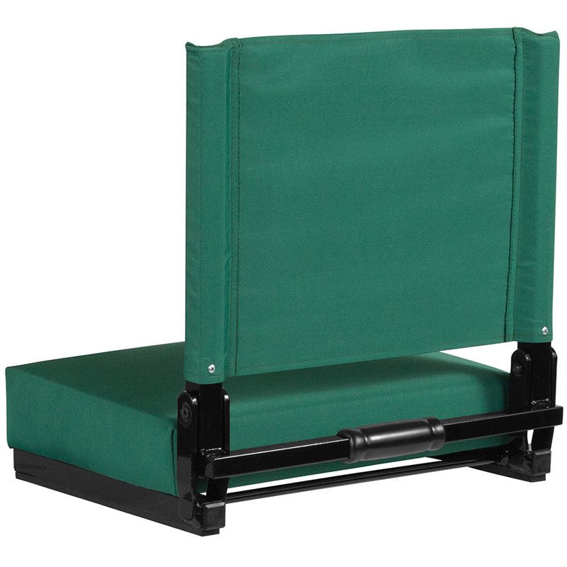 Bowery Hill Grandstand Comfort Seat in Aluminum Frame in Hunter Green