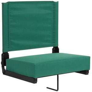 Bowery Hill Grandstand Comfort Seat in Aluminum Frame in Hunter Green