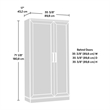 Bowery Hill 3-Shelf Engineered Wood Storage Cabinet in Salt Oak
