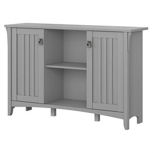 Bowery Hill Farmhouse Enginnered Wood Accent Storage Cabinet with Doors in Gray