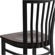 Bowery Hill Contemporary Restaurant Dining Chair in Black and Walnut