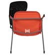 Bowery Hill Plastic Classroom Chair in Orange with Right Arm Tablet