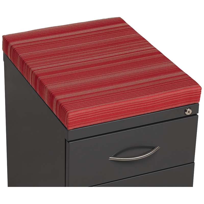Bowery Hill Mobile Pedestal File 2-Drawer Filing Cabinet Box/File in Charcoal