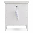 Bowery Hill Wood Nightstand with Drawer/Door Storage & AC/USB Outlet in White