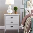 Bowery Hill Wood Nightstand with Drawer/Door Storage & AC/USB Outlet in White
