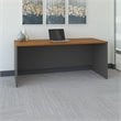 Bowery Hill 72W x 30D Office Desk in Natural Cherry - Engineered Wood