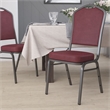 Bowery Hill Contemporary Banquet Stacking Chair in Burgundy Finish