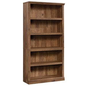 Bowery Hill Modern Engineered Wood 5 Shelf Bookcase in Vintage Oak