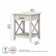 Bowery Hill Nightstand with Drawer in Linen White Oak - Engineered Wood