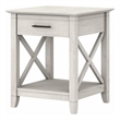 Bowery Hill Nightstand with Drawer in Linen White Oak - Engineered Wood
