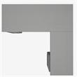 Bowery Hill Modern 60W L Shaped Desk with Storage in Cape Cod Gray