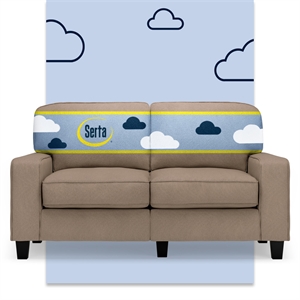 Bowery Hill 61&quot Track Arm Sofa Loveseat with Removable Covers Tan