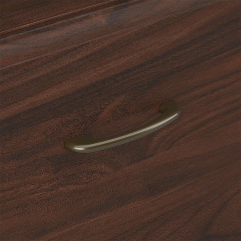 Bowery Hill 2 Drawer Lateral File Cabinet in Modern Walnut - Engineered Wood