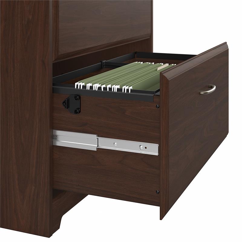 Bowery Hill 2 Drawer Lateral File Cabinet in Modern Walnut - Engineered Wood