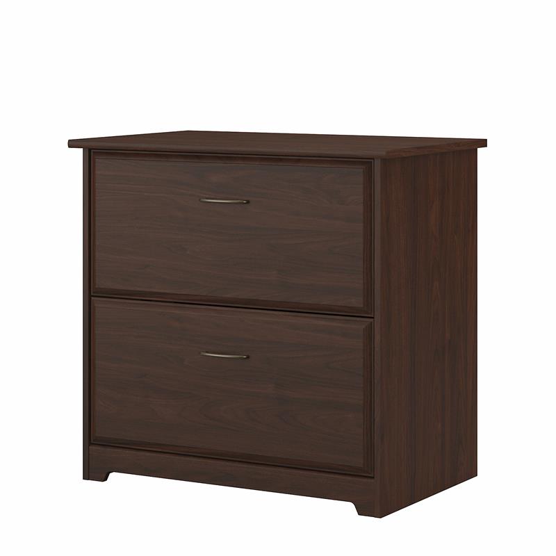 Bowery Hill 2 Drawer Lateral File Cabinet in Modern Walnut - Engineered Wood