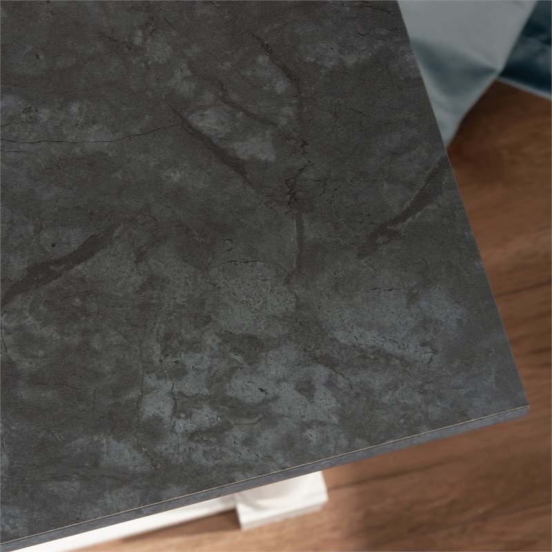 Bowery Hill Engineered Wood Filing Cabinet in Glacier Oak/Rosso Slate Accent